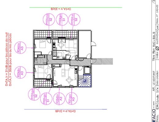 Schema de plan de repérage menuiserie extérieure